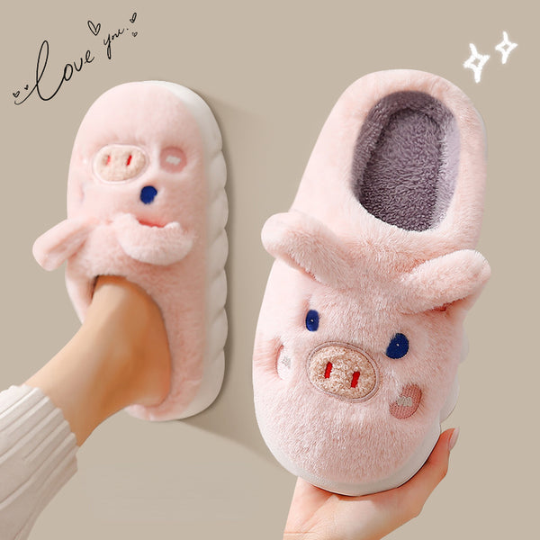 Pig Fluffy Slippers Dabolly