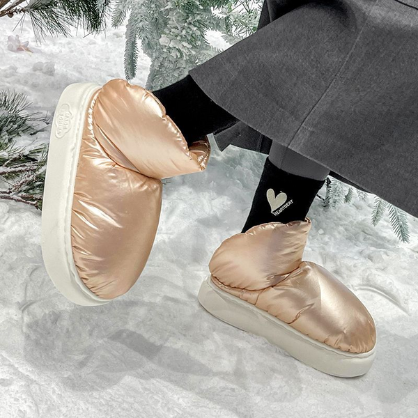 Fashion fleece rainproof cotton shoes