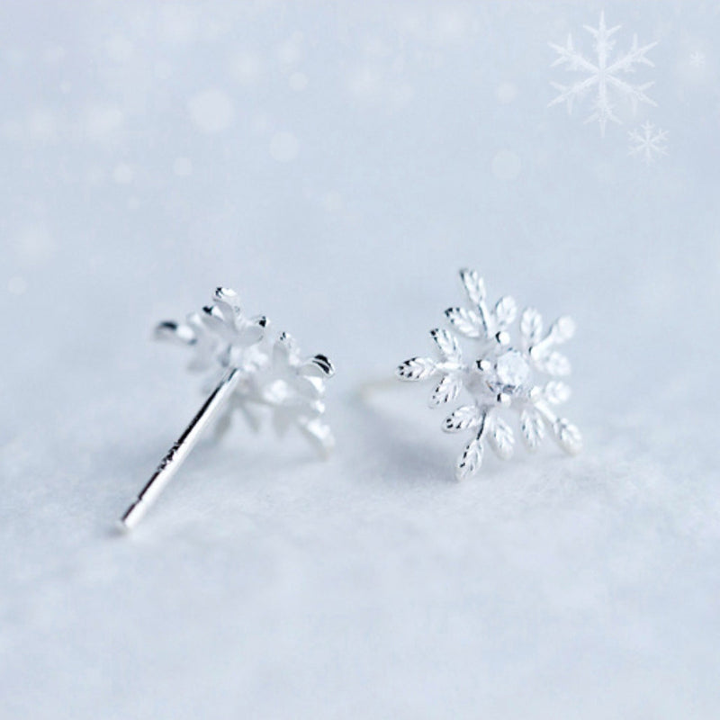 925 Silver Snowflake Earrings