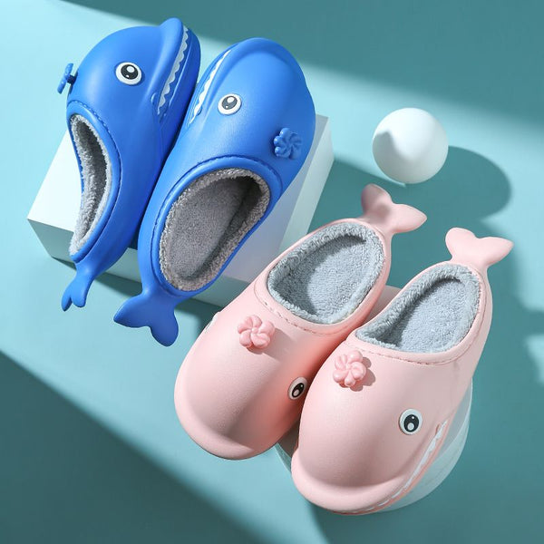 Cute Little Whale Cotton Slippers