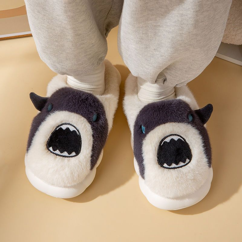 Cartoon little shark cotton slippers