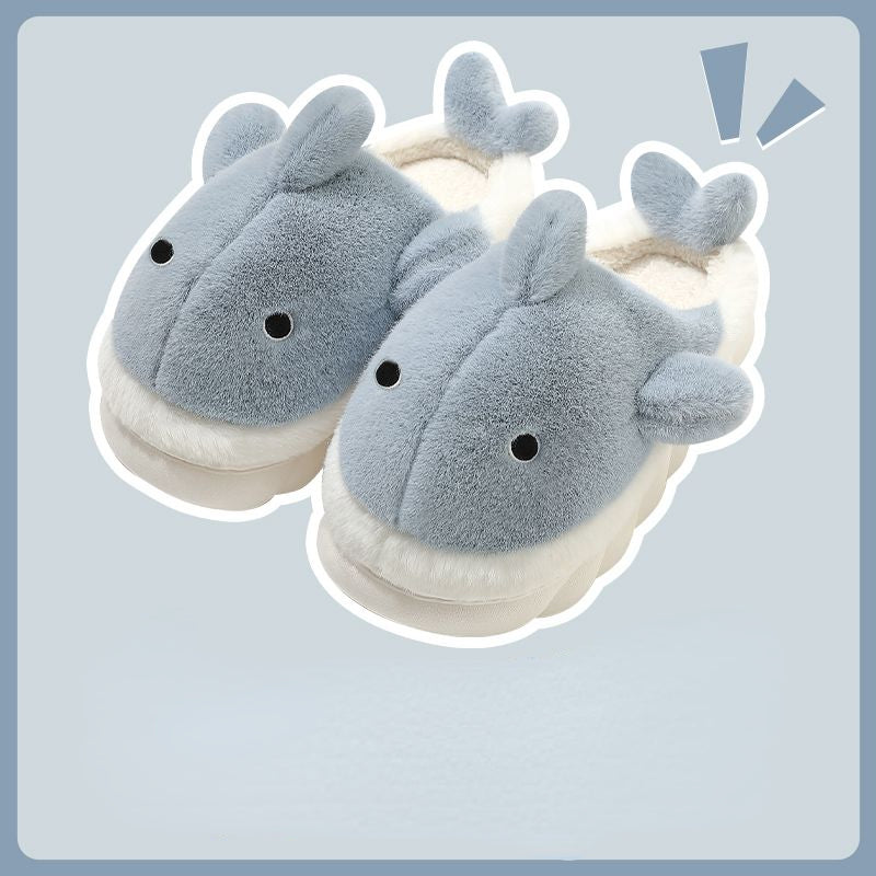 Cute Shark Plush Slippers