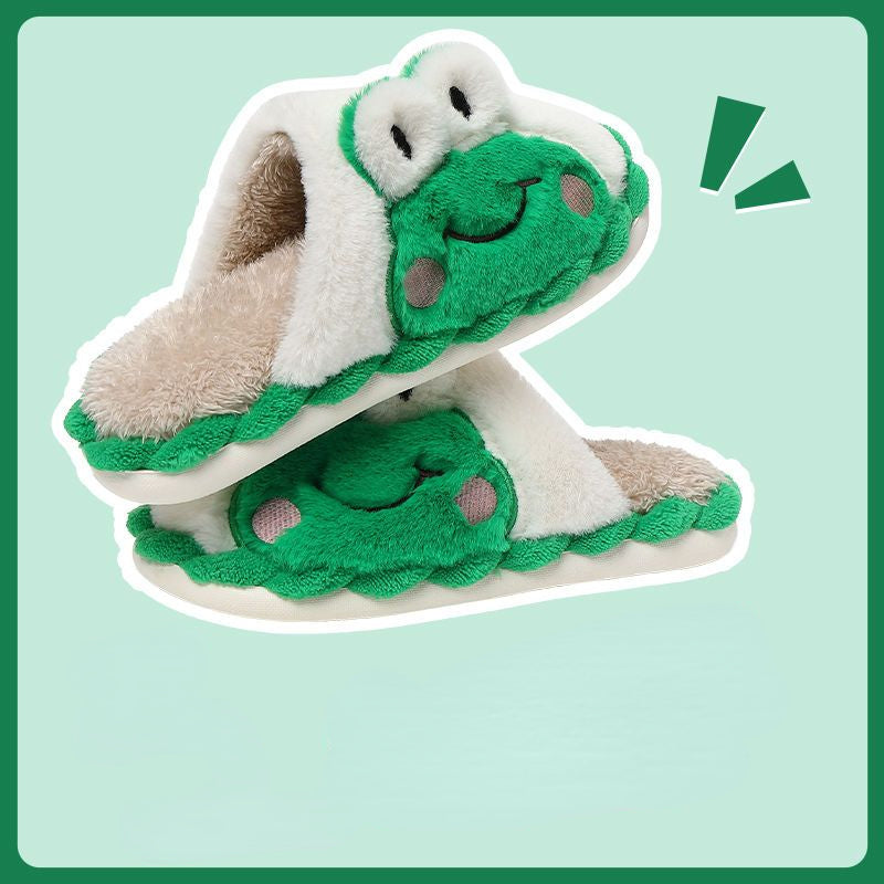 Frog Fluffy Slippers
