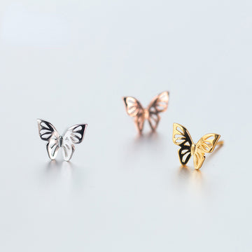 925 Silver Butterfly Earrings