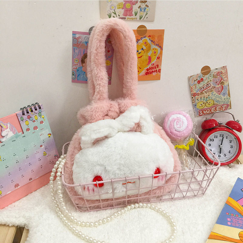 Fluffy Rabbit Crossbody Bag