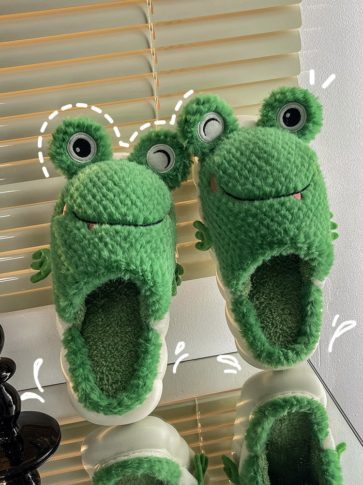 Frog Fluffy Slippers