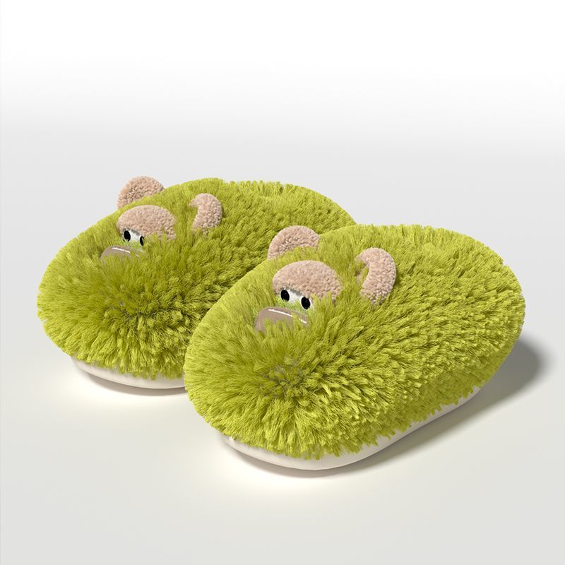Cute Monkey Fluffy Slippers
