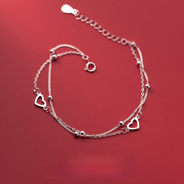 925 Sterling Silver Heart Bracelet