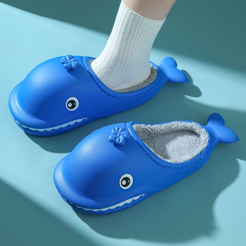 Cute Little Whale Cotton Slippers