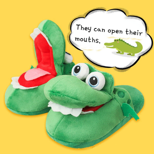 Crocodile Fluffy Slippers