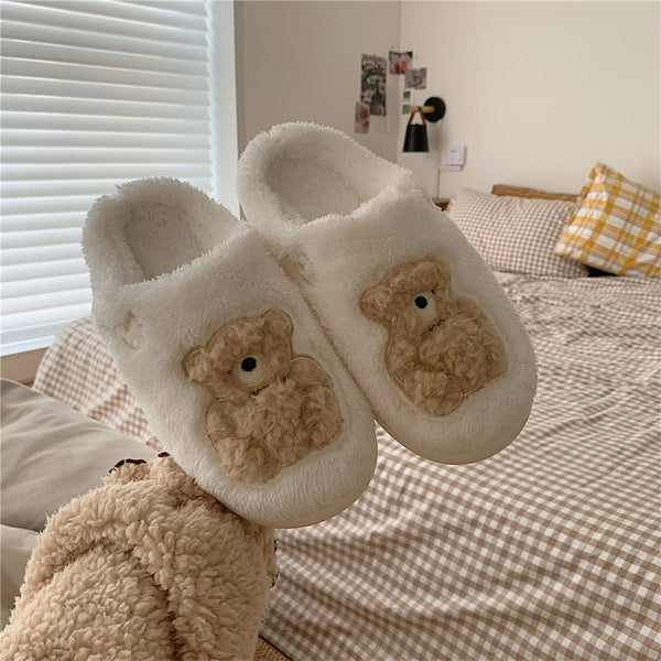 Bear Fluffy Slippers Dabolly