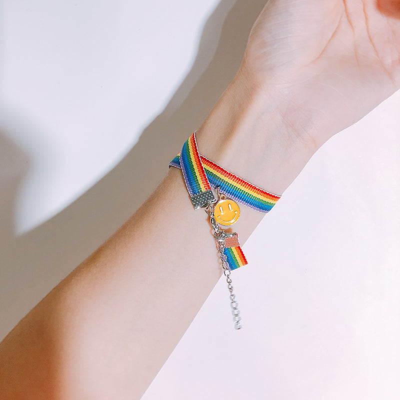 Rainbow Bracelet/Choker 2-in-1
