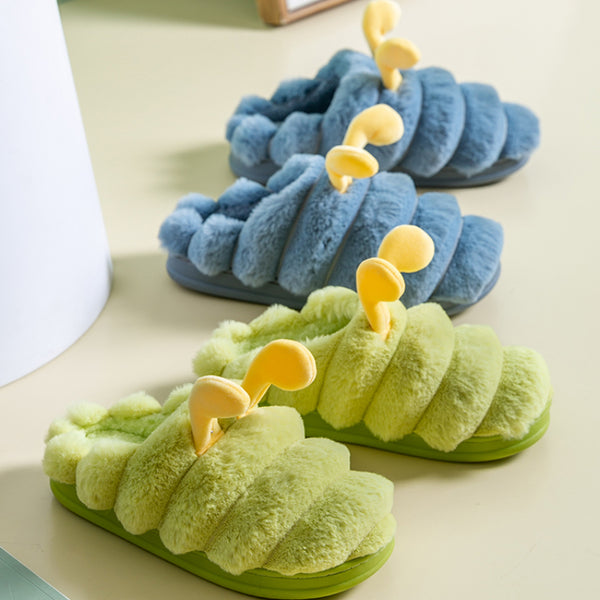 Cute Caterpillar Cartoon Fluffy Slippers