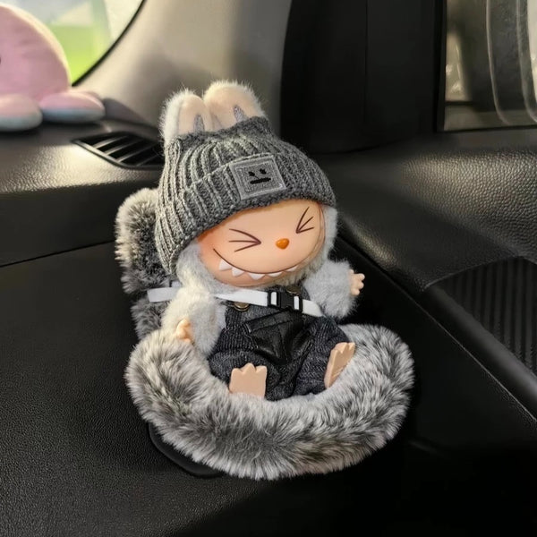 Car Seat for Dolls with Soft Furry Cushion