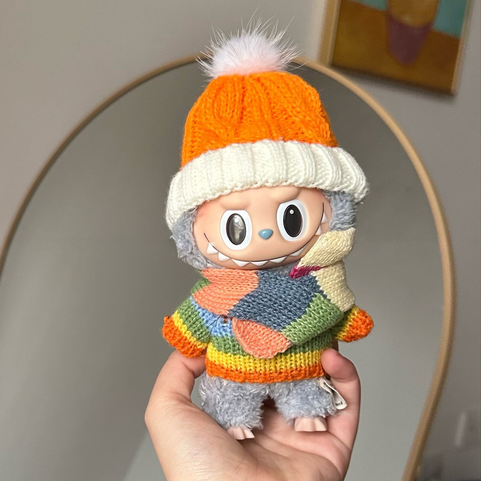 Hand-Knitted Sweater Outfit Set (No Doll)
