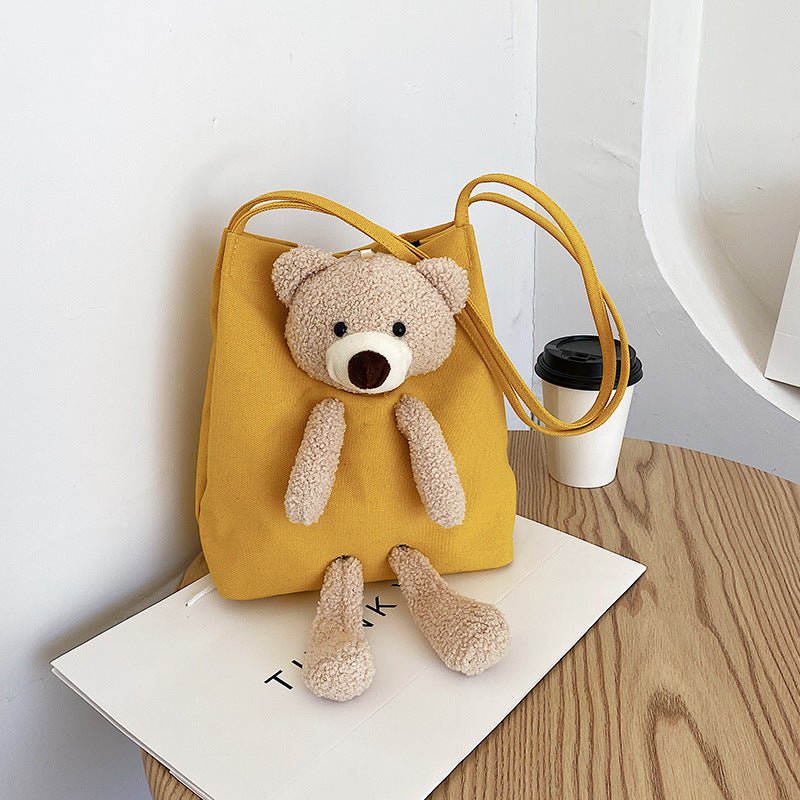 Adorable Bear Canvas Tote Bag