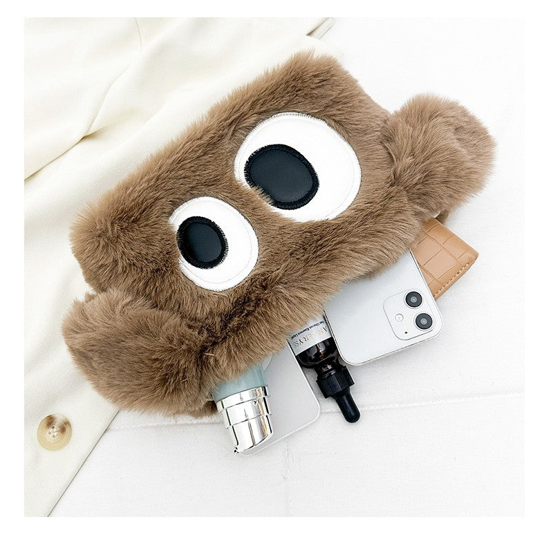Plush Dog-Eye Tote Bag