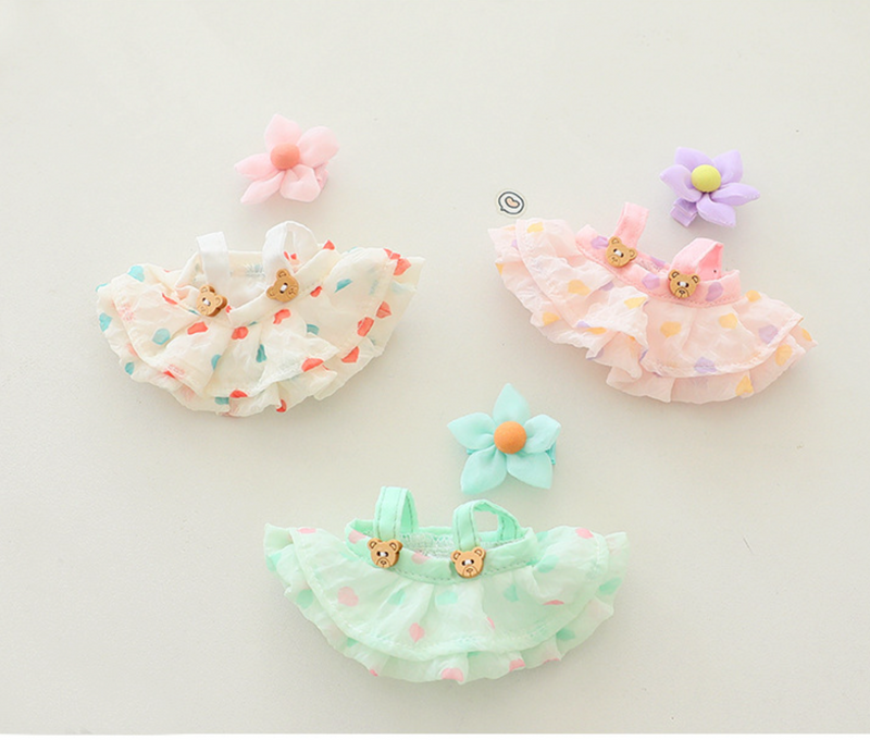 Heart Bear Dress & Hat Set (No Doll)