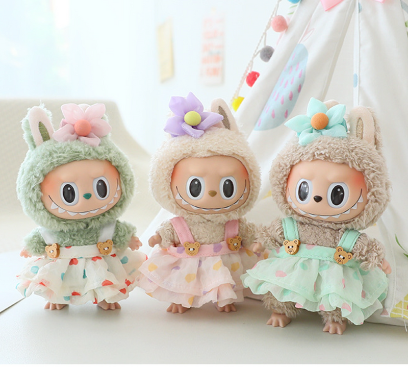 Heart Bear Dress & Hat Set (No Doll)