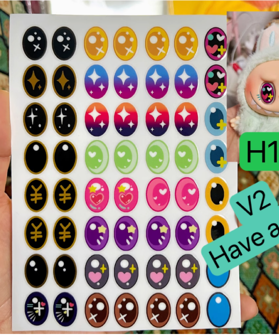 Decorative Eye Stickers for Dolls