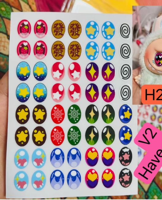 Decorative Eye Stickers for Dolls