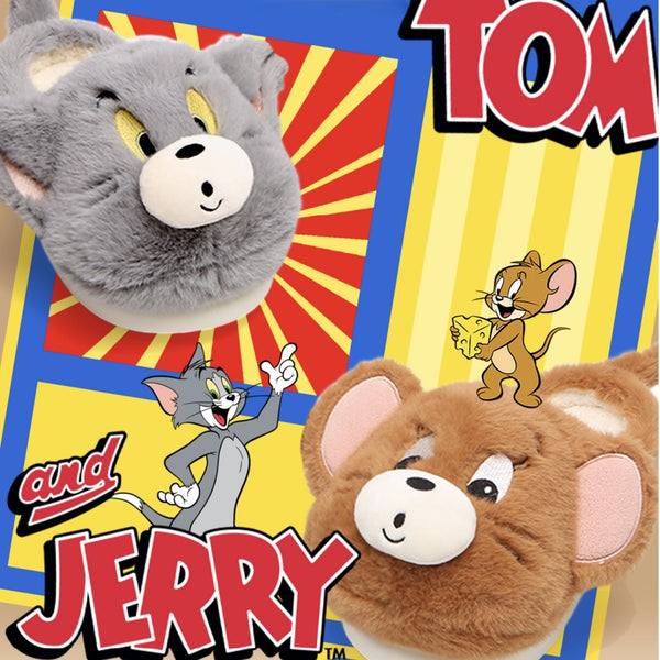 Cartoon Cat and Mouse Plush Slippers