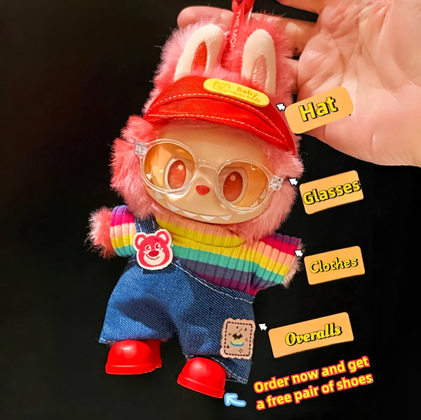 Rainbow Overalls Set (No Doll)