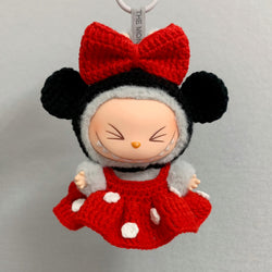 Red Polka Dot Dress & Mouse Ears Hat (No Doll)