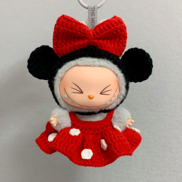 Red Polka Dot Dress & Mouse Ears Hat (No Doll)