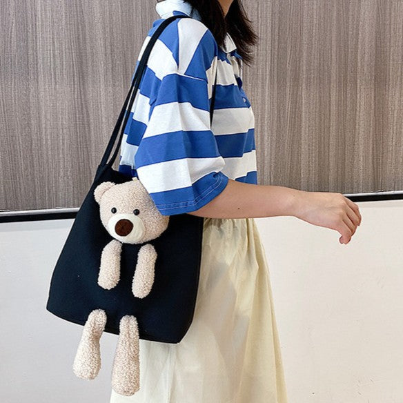 Adorable Bear Canvas Tote Bag