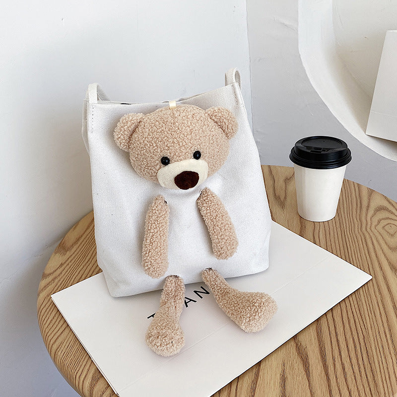 Adorable Bear Canvas Tote Bag