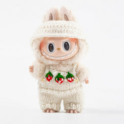 Strawberry Overalls Crochet Doll Outfit (No Doll)