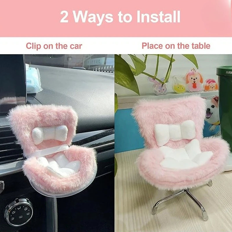 Car Seat for Dolls with Soft Furry Cushion