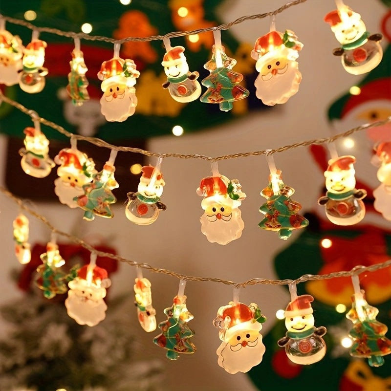 Battery-Powered LED Christmas String Lights - 4.5m