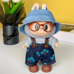 Floral Denim Overalls Set (No Doll)