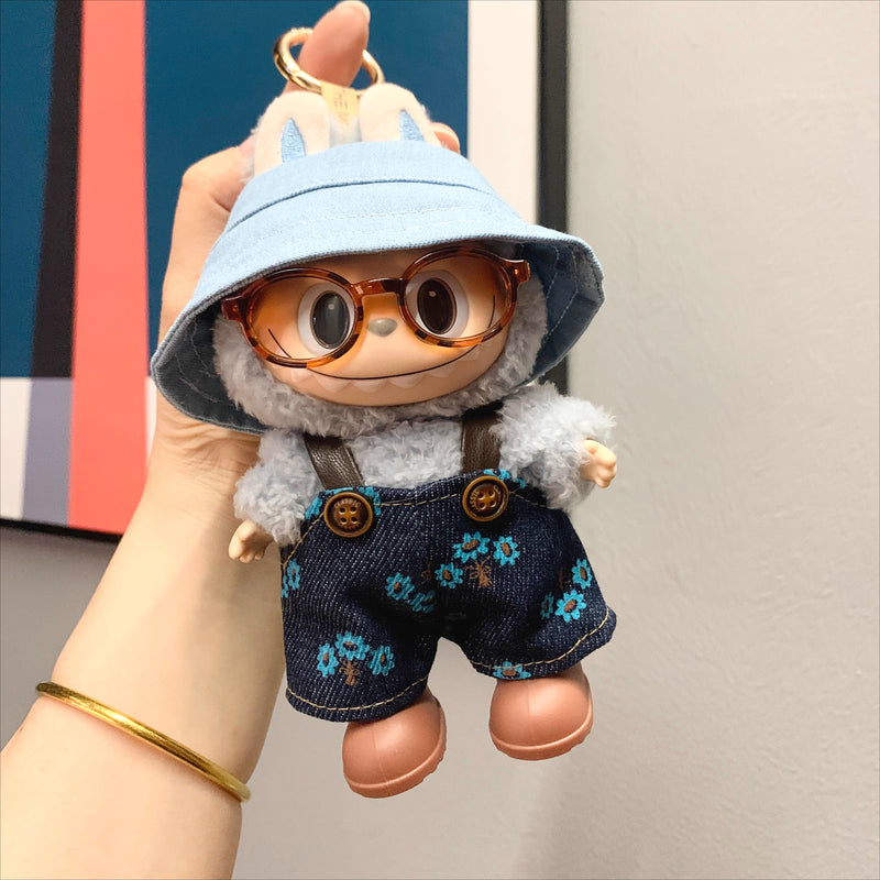 Floral Denim Overalls Set (No Doll)
