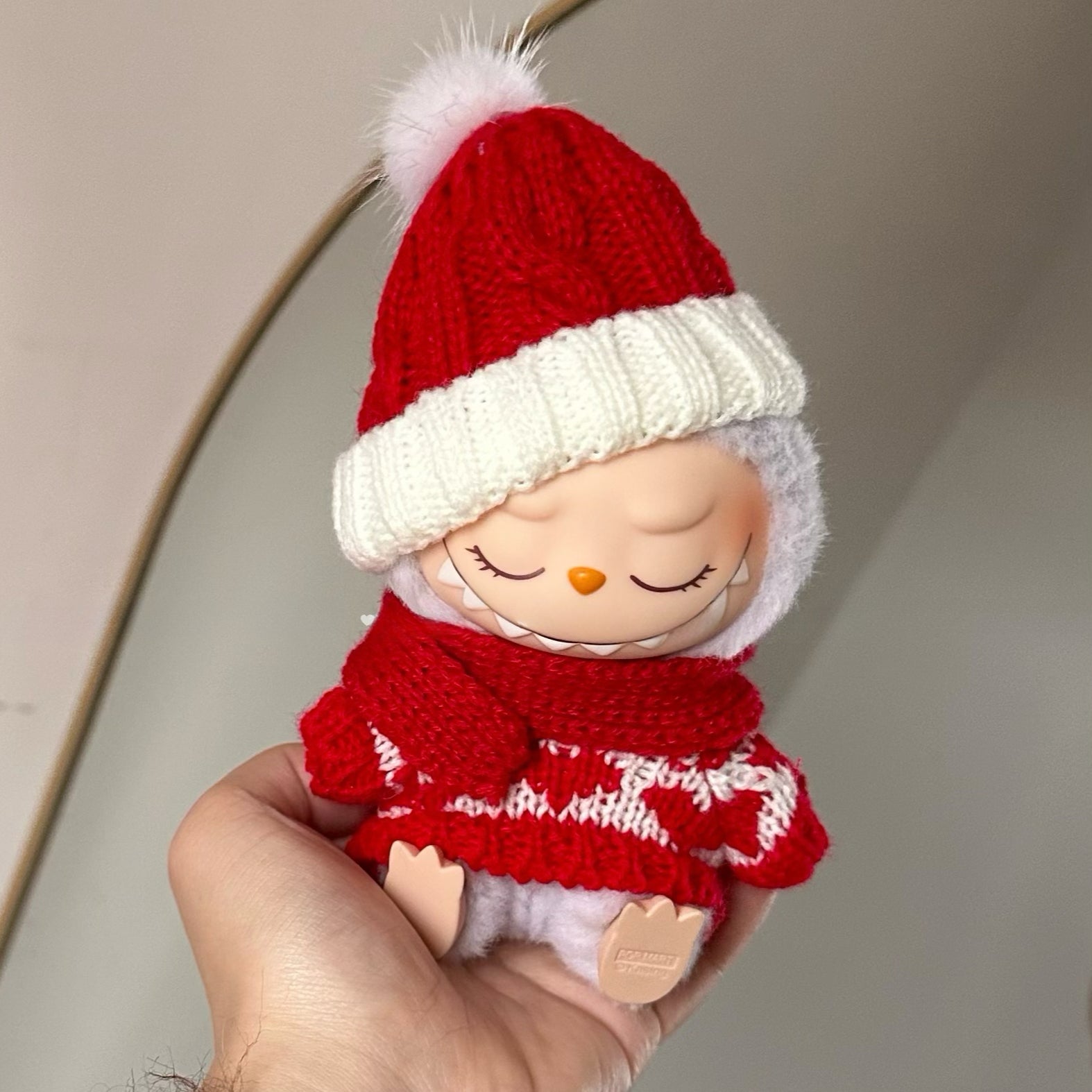 Hand-Knitted Sweater Outfit Set (No Doll)
