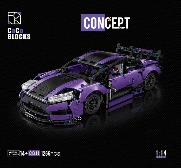 Remote-Controlled Building Block Car Model