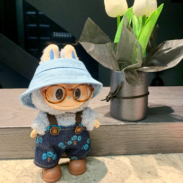 Floral Denim Overalls Set (No Doll)