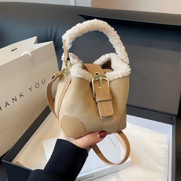 Cozy Plush Mini Bucket Bag