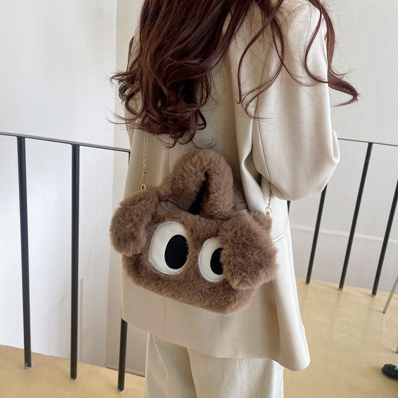 Plush Dog-Eye Tote Bag