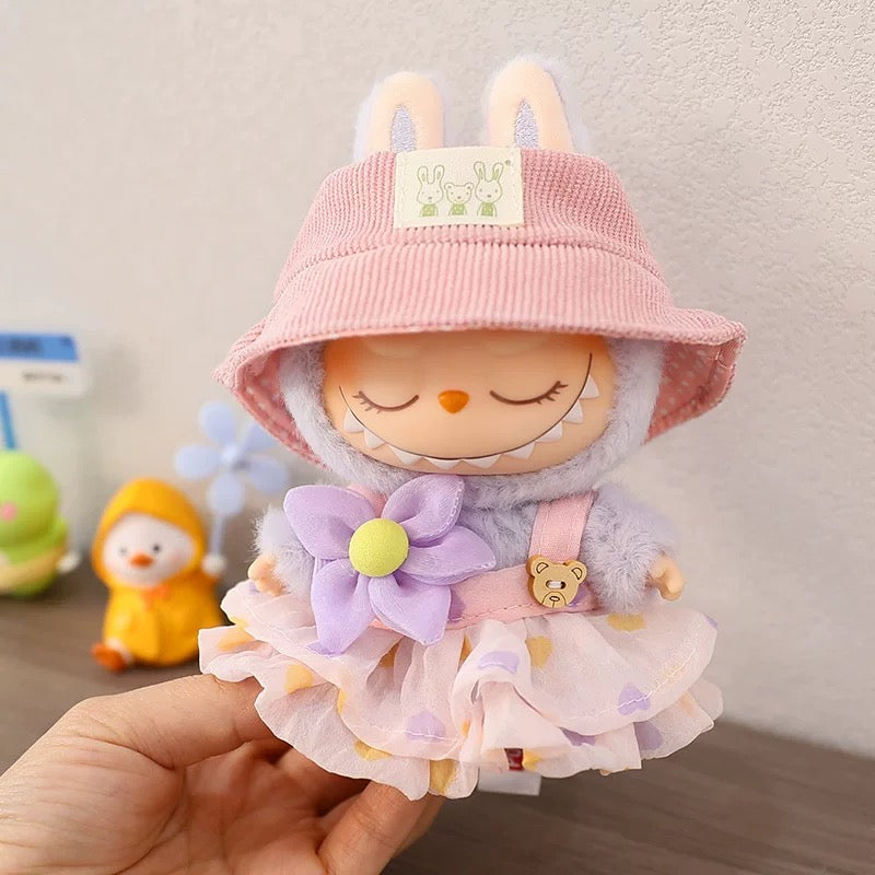 Heart Bear Dress & Hat Set (No Doll)