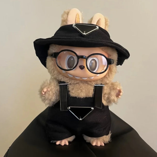 Black Hat Overalls Set (No Doll)