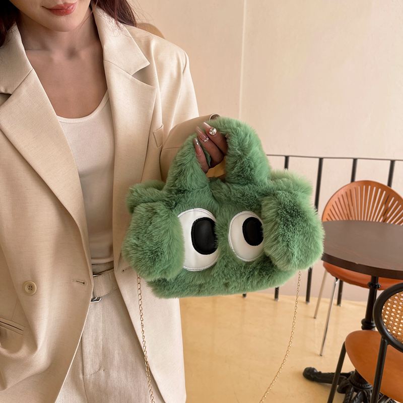 Plush Dog-Eye Tote Bag