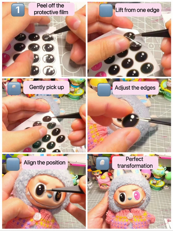 Decorative Eye Stickers for Dolls