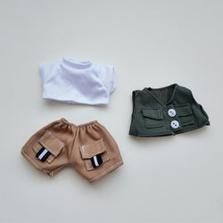 Trendy Streetwear Utility Outfit for Dolls  (No Doll)