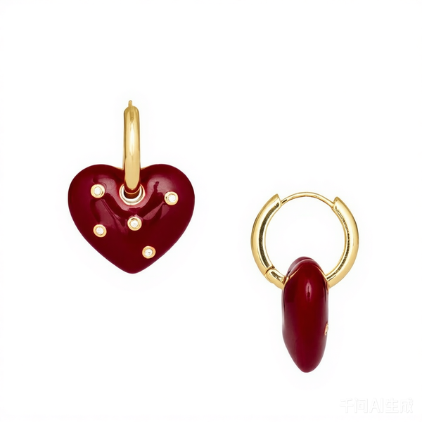 Botticelli Heart-Shaped Earrings