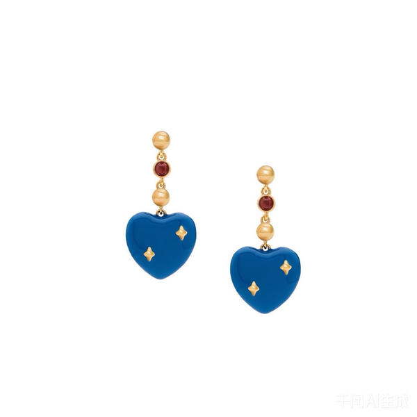 Thames Riverbank Heart Earrings