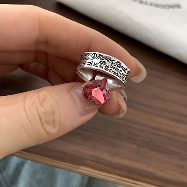 Retro Letter Ring - JRY-RN00037