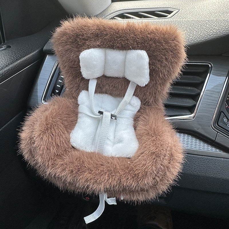 Car Seat for Dolls with Soft Furry Cushion